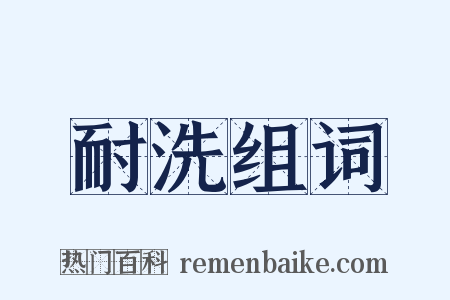 耐洗组词是什么意思的图片